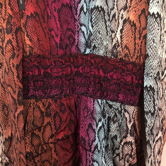 AFRM Snake Ombré Violaine Long Sleeve Dress - Picture 4 of 12